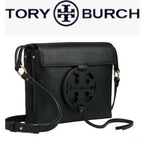 EUC Tory Burch Miller Crossbody in Gorgeous Supple Black Leather